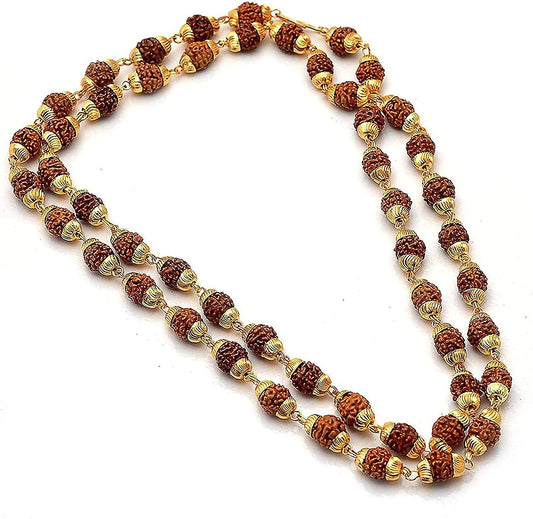 Gold Plated Rudraksh Mala