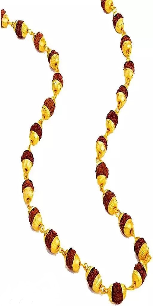 Gold Plated Rudraksh Mala